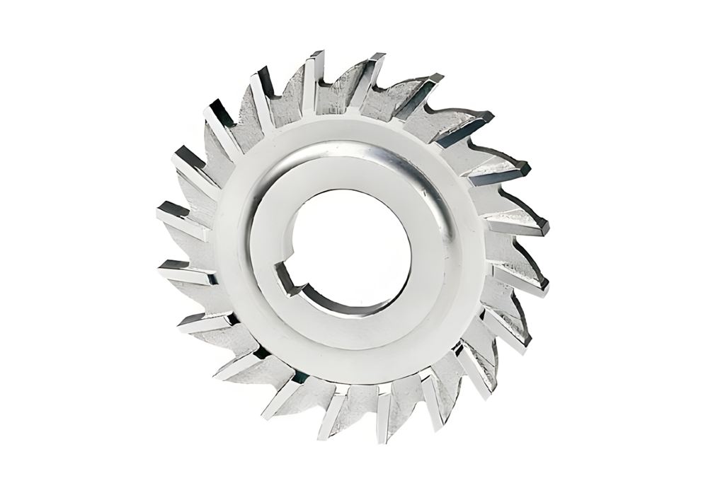 Fresa de disco de tres cortes con dentado alternado